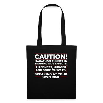 Prudence! Marathonien en formation Coureur - Sac en tissu - noir - Devant