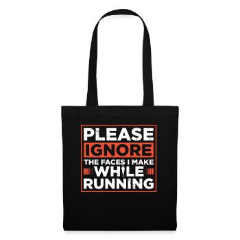 S’il vous plaît ignorez les visages que je fais - Sac en tissu - noir - Devant