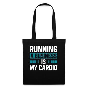 Running a business is my - Tote Bag - black - Front