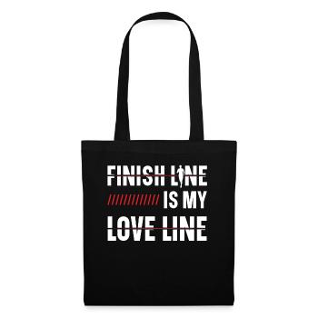 Finish line is my love line - Tote Bag - black - Front