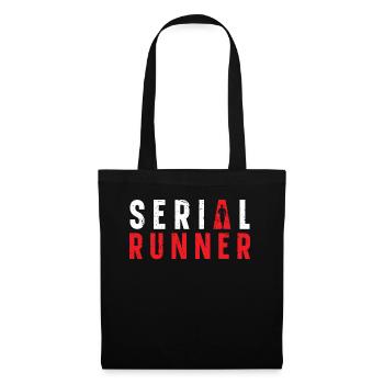 Serienläuferin Marathon-bekleidung - Stoffbeutel - Schwarz - Vorne