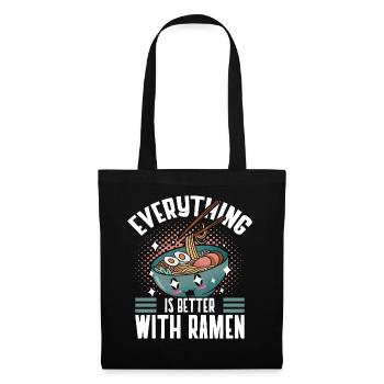 Tout va mieux avec les amateurs de ramen Japon - Sac en tissu - noir - Devant