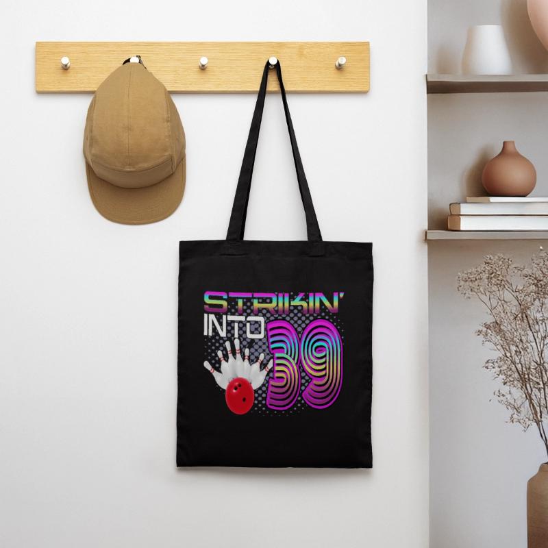 Frapper dans 39 Bowling Bowler 39e anniversaire Sac en tissu