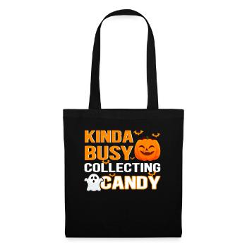 Halloween Party | Kostüm Kinder Süßes Geschenk - Stoffbeutel - Schwarz - Vorne