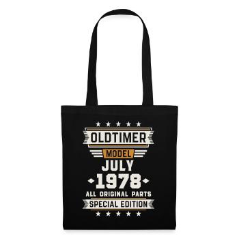 Oldtimer Juillet 1978 Cadeau d’anniversaire - Sac en tissu - noir - Devant