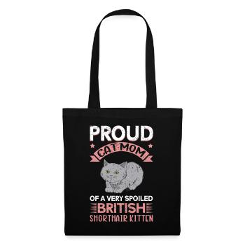 British Shorthair Mom Cats Cadeau - Sac en tissu - noir - Devant