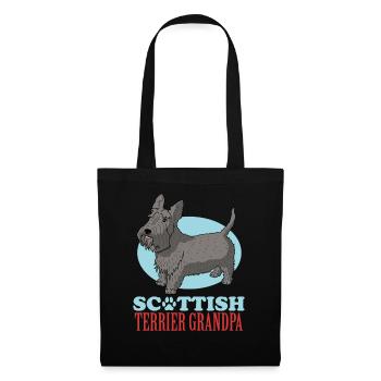 Scottish Terrier Grandpa | Hundebesitzer Geschenk - Stoffbeutel - Schwarz - Vorne