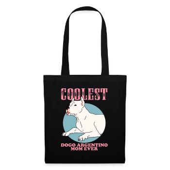 Dogo Argentino Maman Chien Propriétaire Cadeau - Sac en tissu - noir - Devant