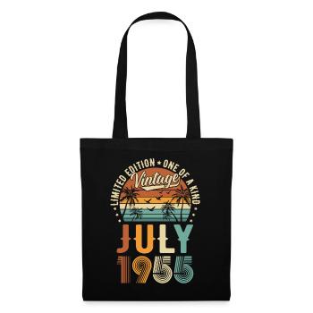 Limited Edition Juli 1955 Geburtstag Geschenk - Stoffbeutel - Schwarz - Vorne