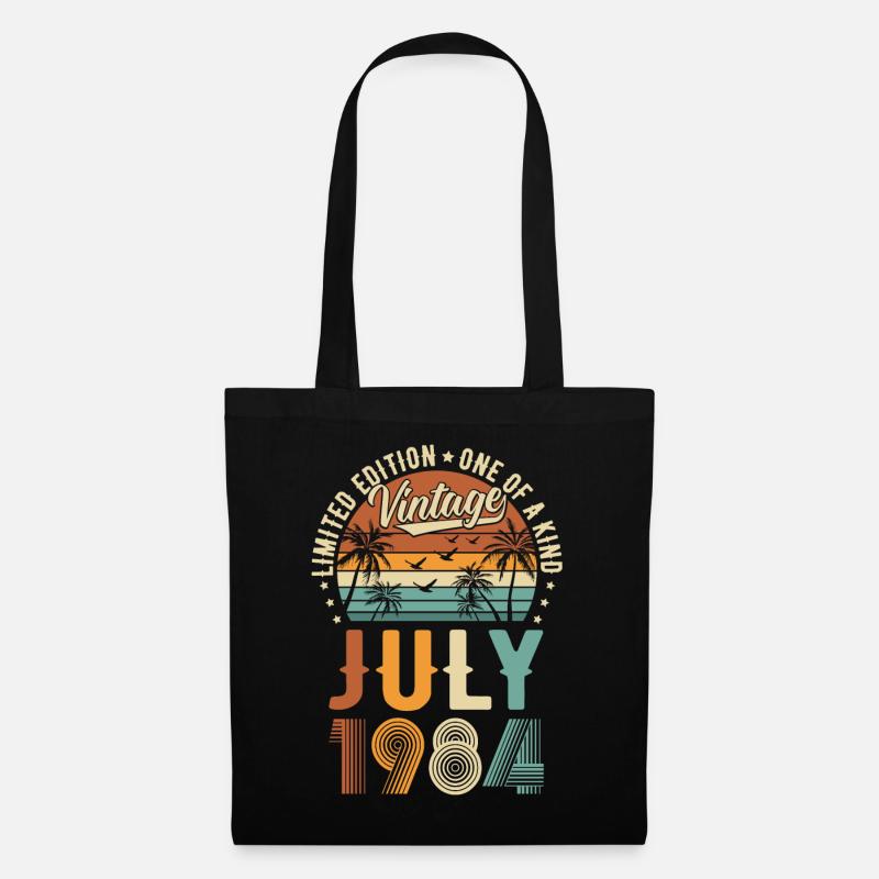 Limited Edition Juli 1984 Geburtstag Geschenk - Stoffbeutel - Schwarz