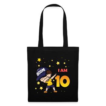 Boom I'm 10 | Birthday Boy | 10th Birthday Party - Tote Bag - black - Front