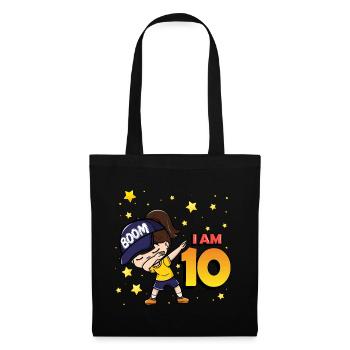 Boom I'm 10 | Birthday Girl | 10th Birthday Party - Tote Bag - black - Front