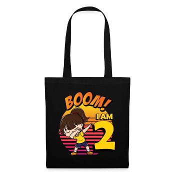 Boom J’ai 2 | Birthday Girl | Fête d’anniversaire 2nd - Sac en tissu - noir - Devant