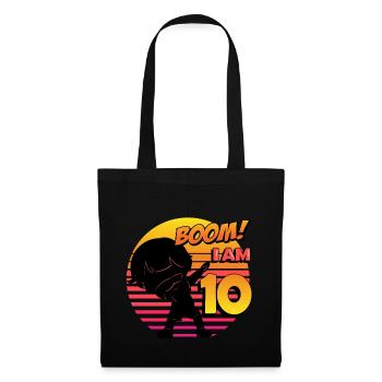 Boom I'm 10 | Birthday Boy | 10th Birthday Party - Tote Bag - black - Front