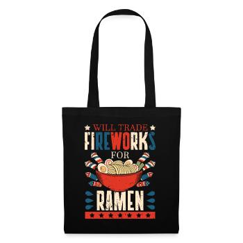 Swap fireworks for ramen | Ramen lovers | - Tote Bag - black - Front