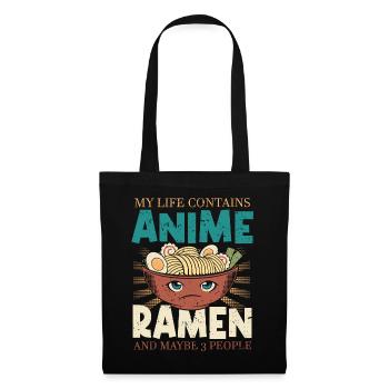 Mein Leben Enthält Anime-ramen Und Mai 3 Menschen - Stoffbeutel - Schwarz - Vorne