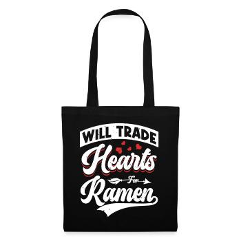 Échangez des cœurs contre des ramen | | amateur de ramen - Sac en tissu - noir - Devant