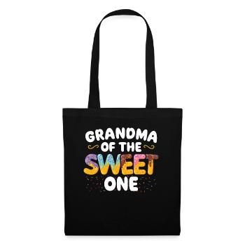 Grand-mère La Douce A | | d’anniversaire familial correspondant - Sac en tissu - noir - Devant