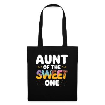 Tante La Douce A | Anniversaire familial correspondant - Sac en tissu - noir - Devant