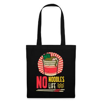Pas de vie | sans nouilles amateurs de ramen | Japon - Sac en tissu - noir - Devant
