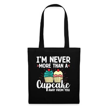 Ich Bin Nie Mehr Als Cupcake Away From You | - Stoffbeutel - Schwarz - Vorne