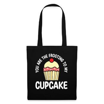 Tu es le glaçage de mon cupcake | - Sac en tissu - noir - Devant