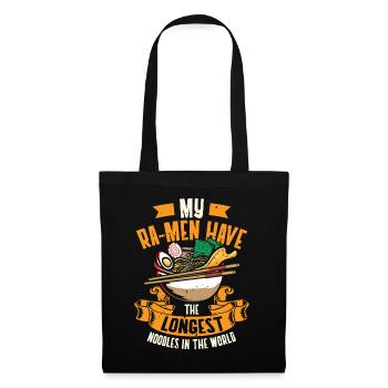 Mes ramen ont les nouilles les plus longues du monde | - Sac en tissu - noir - Devant