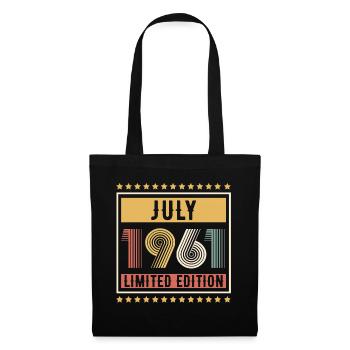 Vintage July 1961 Limited Edition Birthday - Tote Bag - black - Front