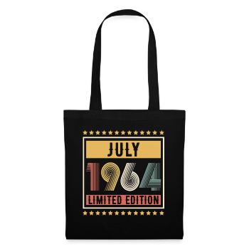 Vintage July 1964 Limited Edition Birthday - Tote Bag - black - Front