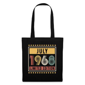 Vintage July 1968 Limited Edition Birthday - Tote Bag - black - Front