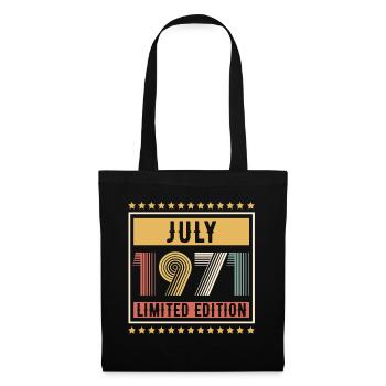 Vintage July 1971 Limited Edition Birthday - Tote Bag - black - Front