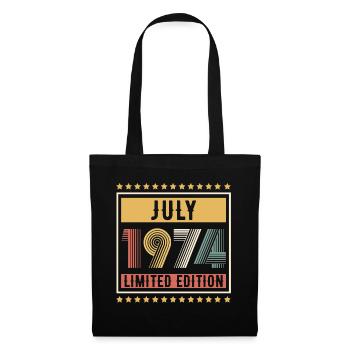 Vintage July 1974 Limited Edition Birthday - Tote Bag - black - Front
