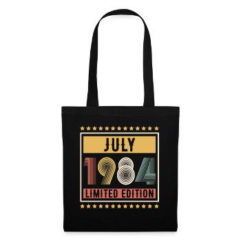 Vintage July 1984 Limited Edition Birthday - Tote Bag - black - Front