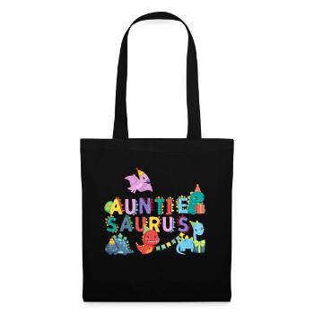 Aunt Saurus | Rawr Dinosaur Tshirt | Family - Tote Bag - black - Front