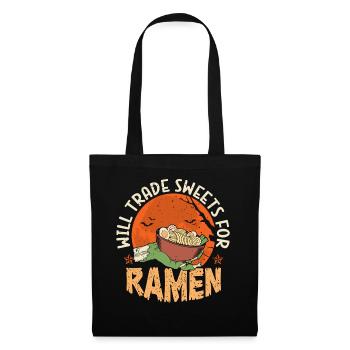 Échangez des bonbons contre des ramen | Amateurs de ramen - Sac en tissu - noir - Devant