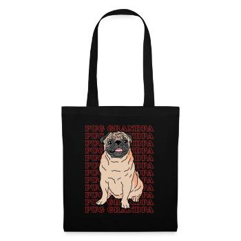 Carlin Grand-père Propriétaire de chien Chien Papa Cadeau - Sac en tissu - noir - Devant