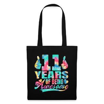 11th birthday or anniversary 11 years of being - Tote Bag - black - Front