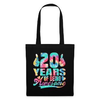 20th birthday or anniversary 20 years of being - Tote Bag - black - Front