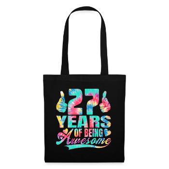 27th birthday or anniversary 27 years of being - Tote Bag - black - Front
