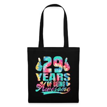 29e anniversaire ou anniversaire 29 ans d’existence - Sac en tissu - noir - Devant