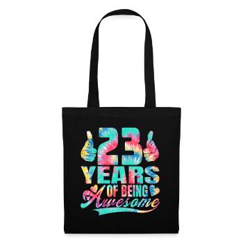 23rd birthday or anniversary 23 years of being - Tote Bag - black - Front