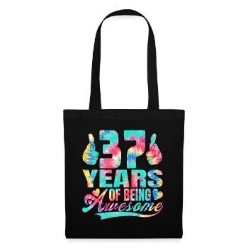 37e anniversaire ou anniversaire 37 ans d’existence - Sac en tissu - noir - Devant