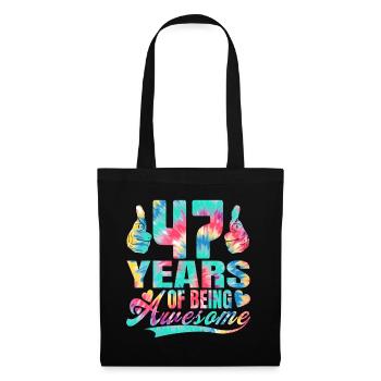 47th birthday or anniversary 47 years of being - Tote Bag - black - Front