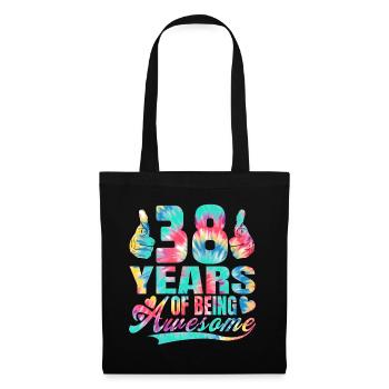 38th birthday or anniversary 38 years of being - Tote Bag - black - Front