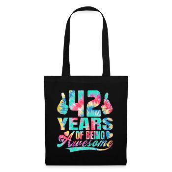 42nd birthday or anniversary 42 years of being - Tote Bag - black - Front