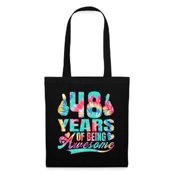 48th birthday or anniversary 48 years of being - Tote Bag - black - Front