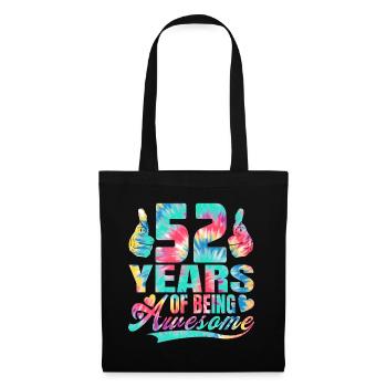 52nd birthday or anniversary 52 years of being - Tote Bag - black - Front