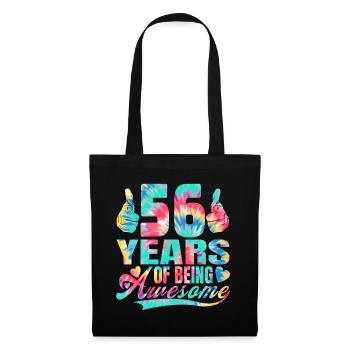 56th birthday or anniversary 56 years of being - Tote Bag - black - Front