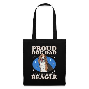 Beagle Papa Dog Lover Dog Owner Cadeau - Sac en tissu - noir - Devant
