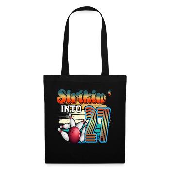 Strikin' Into 27 Bowling Bowler Celebration for the 27th anniversary of the 27th anniversary of the Bowling Bowler - Tote Bag - black - Front